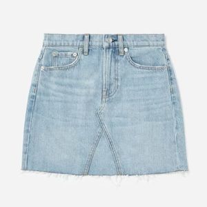Everlane The Denim Reconstructed Mini Skirt in Vintage Light Blue Size 24
